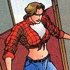 Woman in a plaid shirt and jeans