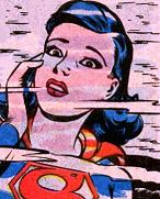 Superboy as a girl seeing his reflection